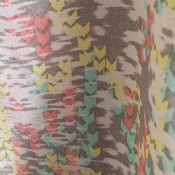 Daniel Rainn multi chevron pattern sleeveless pullover keyhole boho top Y2K sz1X - Picture 4 of 5